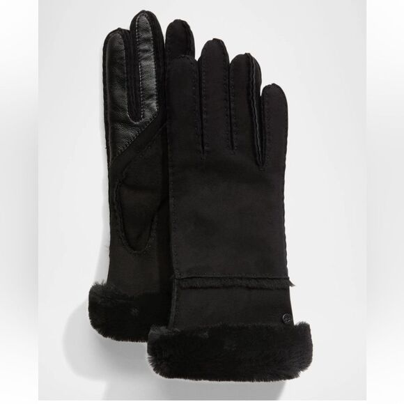 NWT UGG Seamed Touchscreen Shearling-Lined Gloves - Picture 2 of 4